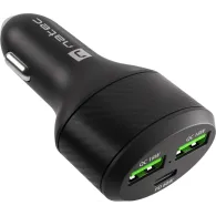 Ładowarka samochodowa Natec Coney 84W NUC-1981 - 2x USB-A, 1x USB-C, Czarna