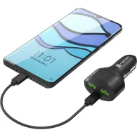 Ładowarka samochodowa Natec Coney 84W NUC-1981 - 2x USB-A, 1x USB-C, Czarna
