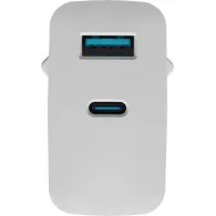Ładowarka sieciowa Natec Ribera GaN 65W NUC-2144 - 1x USB-C, 1x USB-A, Biała