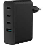 Ładowarka sieciowa Natec Ribera GaN 100W NUC-2234 - 3x USB-C, 1x USB-A, Czarna