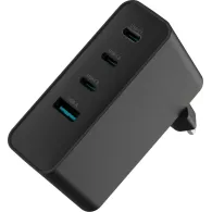 Ładowarka sieciowa Natec Ribera GaN 100W NUC-2234 - 3x USB-C, 1x USB-A, Czarna