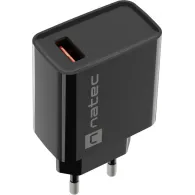 Ładowarka sieciowa Natec Ribera 18W NUC-2058 - 1x USB-A, Czarna