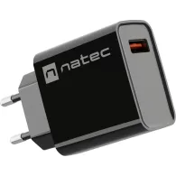 Ładowarka sieciowa Natec Ribera 18W NUC-2058 - 1x USB-A, Czarna