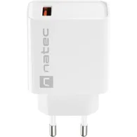 Ładowarka sieciowa Natec Ribera 18W NUC-2057 - 1x USB-A, Biała