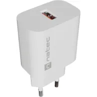 Ładowarka sieciowa Natec Ribera 18W NUC-2392 - 1x USB-A, Biała