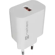 Ładowarka sieciowa Natec Ribera 18W NUC-2392 - 1x USB-A, Biała