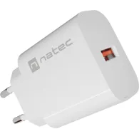 Ładowarka sieciowa Natec Ribera 18W NUC-2392 - 1x USB-A, Biała