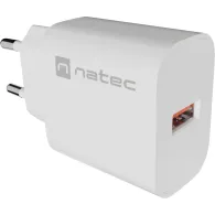 Ładowarka sieciowa Natec Ribera 18W NUC-2392 - 1x USB-A, Biała