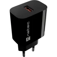Ładowarka sieciowa Natec Ribera 18W NUC-2393 - 1x USB-A, Czarna