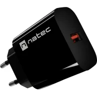 Ładowarka sieciowa Natec Ribera 18W NUC-2393 - 1x USB-A, Czarna