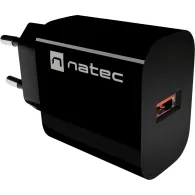 Ładowarka sieciowa Natec Ribera 18W NUC-2393 - 1x USB-A, Czarna