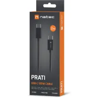 Kabel Natec USB-C 100W PD (M/M) NKA-2147, USB 2.0, 2 m, Czarny | Sklep ITnes.pl, IT for BUSINESS