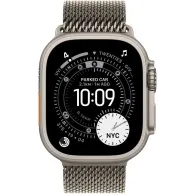 Smartwatch Apple Watch Ultra 3 MF0E4QP/A - 49 mm GPS + Cellular, naturalny tytan z nat. tytanową bransoletą mediolańską, L