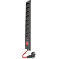 Listwa antyprzepięciowa Acar S8 R8 POWER W2453 - 8 gniazd, 10 m, Czarna