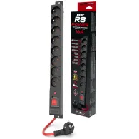 Listwa antyprzepięciowa Acar S8 R8 POWER W2452 - 8 gniazd, 5 m, Czarna