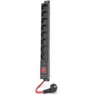 Listwa antyprzepięciowa Acar S8 R8 POWER W2451 - 8 gniazd, 3 m, Czarna