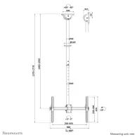 Uchwyt sufitowy do monitorów Neomounts by Newstar 37-70" CL35-440BL16L - 106-156 cm, Czarny