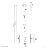 Uchwyt sufitowy do monitorów Neomounts by Newstar 37-70" CL35-440BL16XL - 250-300 cm, Czarny
