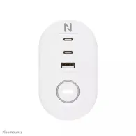 Biurkowa listwa zasilająca Neomounts by Newstar DS22-840WH6 - 3 gniazda, 2x USB-C, 1x USB-A, Biała