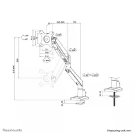 Uchwyt stołowy do monitorów Neomounts by Newstar NEXT Slim Monitor arm 17-35" DS70-250BL1 - Sprężyna gazowa, Czarny