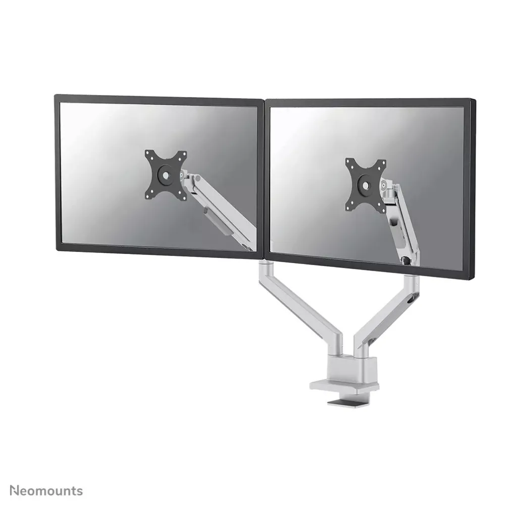 Uchwyt stołowy do monitorów Neomounts by Newstar NEXT Slim Dual Monitor arm 17-35" DS70-250SL2 - Sprężyna gazowa, Srebrny