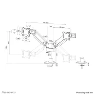 Uchwyt stołowy do monitorów Neomounts by Newstar NEXT One SL Monitor arm 24-34" DS65S-950BL2 - Sprężyna gazowa, Czarny