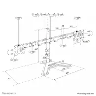 Stojak do monitora Neomounts by Newstar Dual Monitor Stand 10-32" DS45-600BL2 - Czarny
