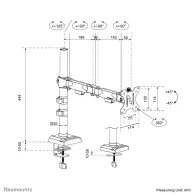 Uchwyt biurkowy na monitor Neomounts by Newstar NERO Monitor arm 10-32" DS60-600BL1 - Quick-fix, Czarny