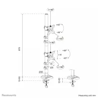 Uchwyt biurkowy na monitory Neomounts by Newstar Dual Monitor arm 10-32" DS60-600BL2V - Czarny