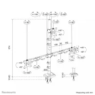 Uchwyt biurkowy na monitory Neomounts by Newstar Triple Monitor arm 10-32" DS60-600BL2-1 - Czarny
