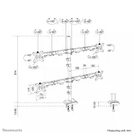 Uchwyt biurkowy na monitory Neomounts by Newstar Quadruple Monitor arm 10-32" DS60-600BL2-2 - Czarny