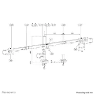 Uchwyt biurkowy na monitory Neomounts by Newstar NERO Triple Monitor arm 10-27" DS60-600BL3 - Quick-fix, Czarny