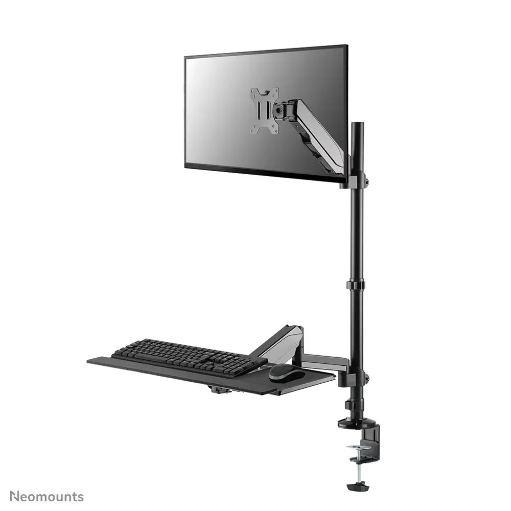Uchwyt biurkowy na monitor i klawiaturę Neomounts by Newstar Sit-stand Workstation Desk 17-32" DS90-325BL1 - Sprężyna gazowa