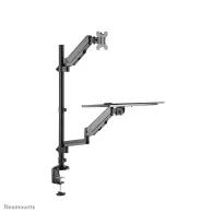Uchwyt biurkowy na monitor i klawiaturę Neomounts by Newstar Sit-stand Workstation Desk 17-32" DS90-325BL1 - Sprężyna gazowa