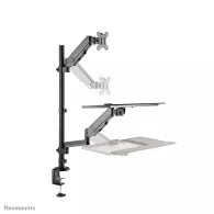 Uchwyt biurkowy na monitor i klawiaturę Neomounts by Newstar Sit-stand Workstation Desk 17-32" DS90-325BL1 - Sprężyna gazowa