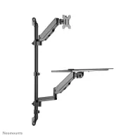 Uchwyt ścienny na monitor i klawiaturę Neomounts by Newstar Sit-stand Workstation Wall 17-32" WL90-325BL1 - Sprężyna gazowa