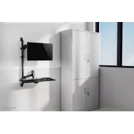Uchwyt ścienny na monitor i klawiaturę Neomounts by Newstar Sit-stand Workstation Wall 17-32" WL90-325BL1 - Sprężyna gazowa