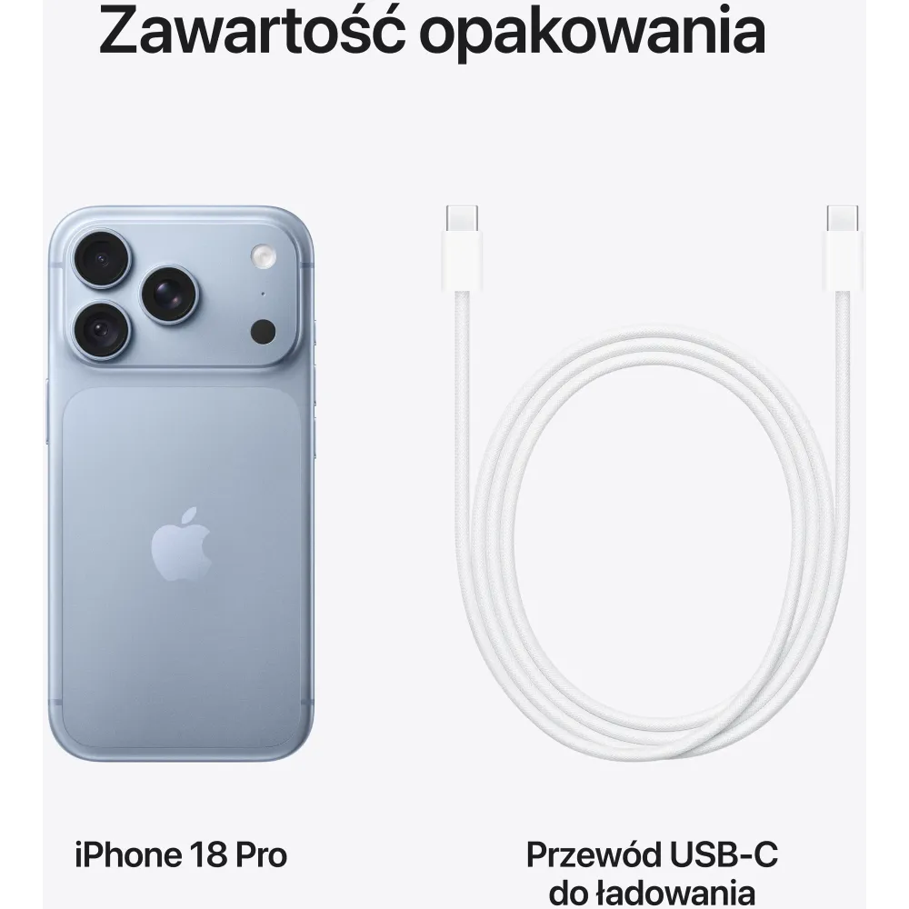 Smartfon Apple iPhone 18 Pro MJT64HX/A - A20 Pro/6,3" 2622x1206/2TB/RAM 12GB/5G/Błękitny/48, 48+18Mpix/iOS/1 rok Carry-in
