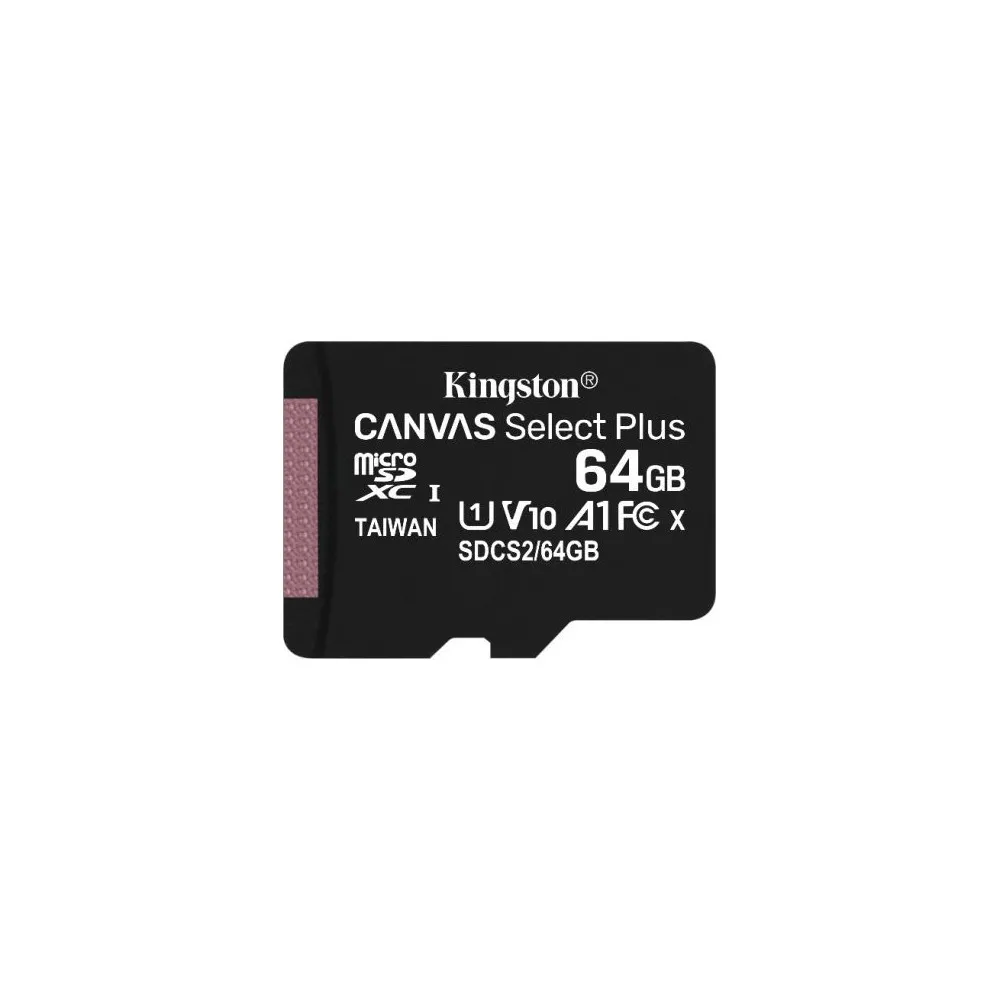 Karta pamięci Kingston microSD 64GB Canvas Select Plus 100MB/s SDCS2/64GBSP - Czarna | Sklep ITnes.pl - IT for BUSINESS