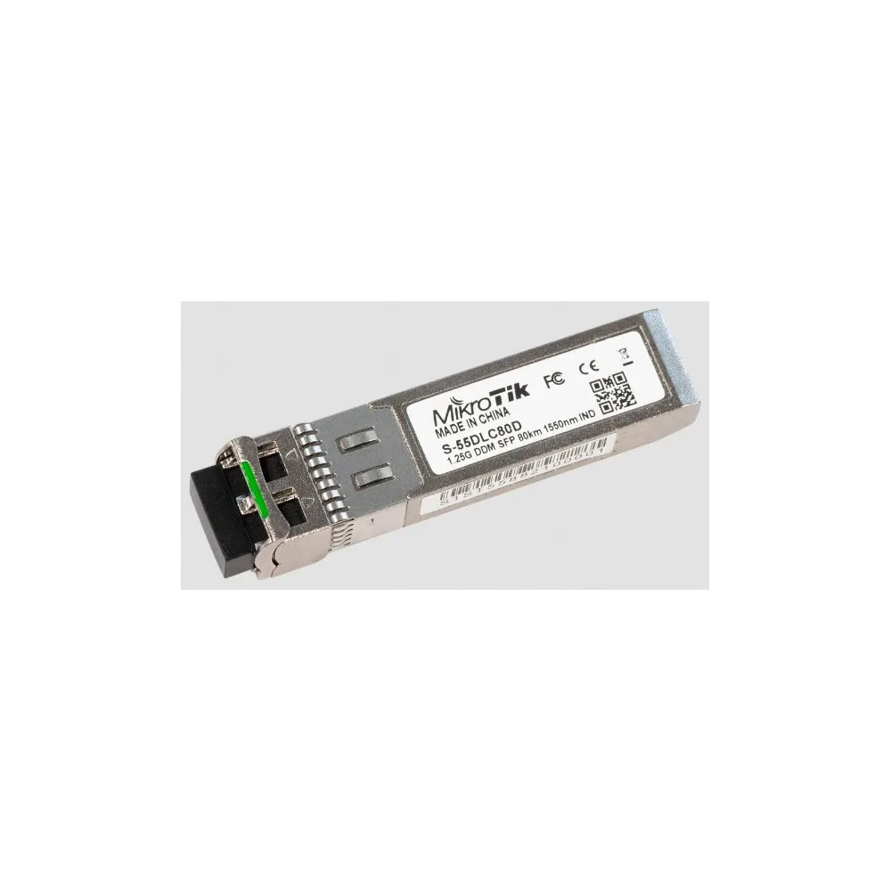 Moduł SFP MikroTik S-55DLC80D - jednomodowy, 1.25Gbps, długość fali 1550nm, zasięg 80 km