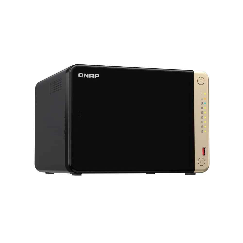 Serwer NAS QNAP Tower TS-664-F5 - Tower/Intel Celeron N5105/N5095/8 GB RAM/4 TB/2 TB cache/6 wnęk/2 x M.2/hot-swap/3 lata CI