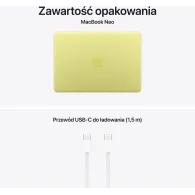Laptop Apple MacBook Neo 13 2026 Z1TQ00025 - A18 Pro/13" 2408x1506 Liquid Retina/RAM 8GB/SSD 256GB/Żółty/macOS/1 rok Carry-in