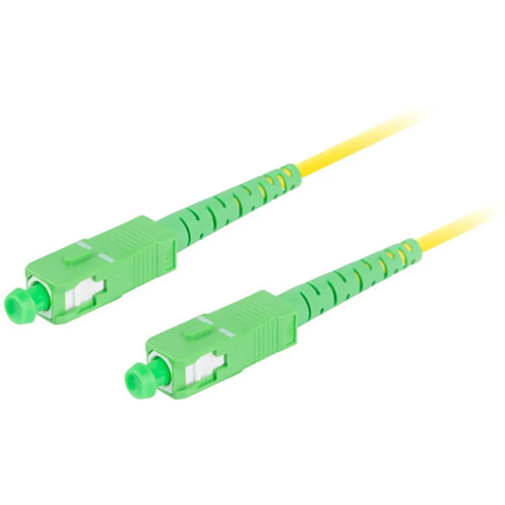 Patchcord światłowodowy Lanberg SM FO-SASA-SS11-0010-YE - SC/APC-SC/APC, SIMPLEX 3.0MM LSZH G657A1, 1 m, Żółty