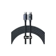 Kabel Baseus Crystal Shine USB-C CAJY000701, PD 100W, USB 2.0, 2 m, Czarny | Sklep ITnes.pl, IT for BUSINESS