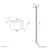 Prowadnica kabli Neomounts by Newstar Cable Spine ADS06-131WH - Zacisk, Biała