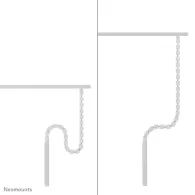 Prowadnica kabli Neomounts by Newstar Cable Spine ADS06-133WH - Przykręcana|Magnetyczna, Biała