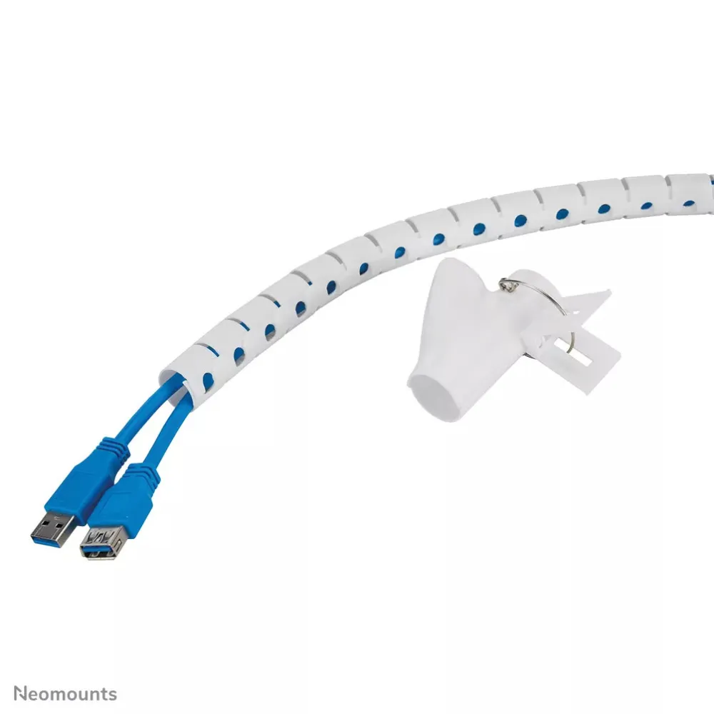 Organizer na kable spiralny Neomounts by Newstar Cable Sleeve ADS06-141WH - na 1-4 kable, Biały
