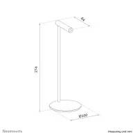 Stojak na słuchawki Neomounts by Newstar Headset Stand ADS11-170SL - Aluminium, Srebrny