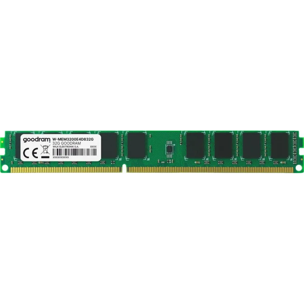 Pamięć RAM 1x32GB UDIMM DDR4 GoodRAM W-MEM3200E4D832G - 3200 MHz/CL22/ECC/1,2 V