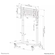 Stojak podłogowy do monitorów i TV Neomounts by Newstar MOVE Lift XL 75-115" FL55-975BL1 - Czarny